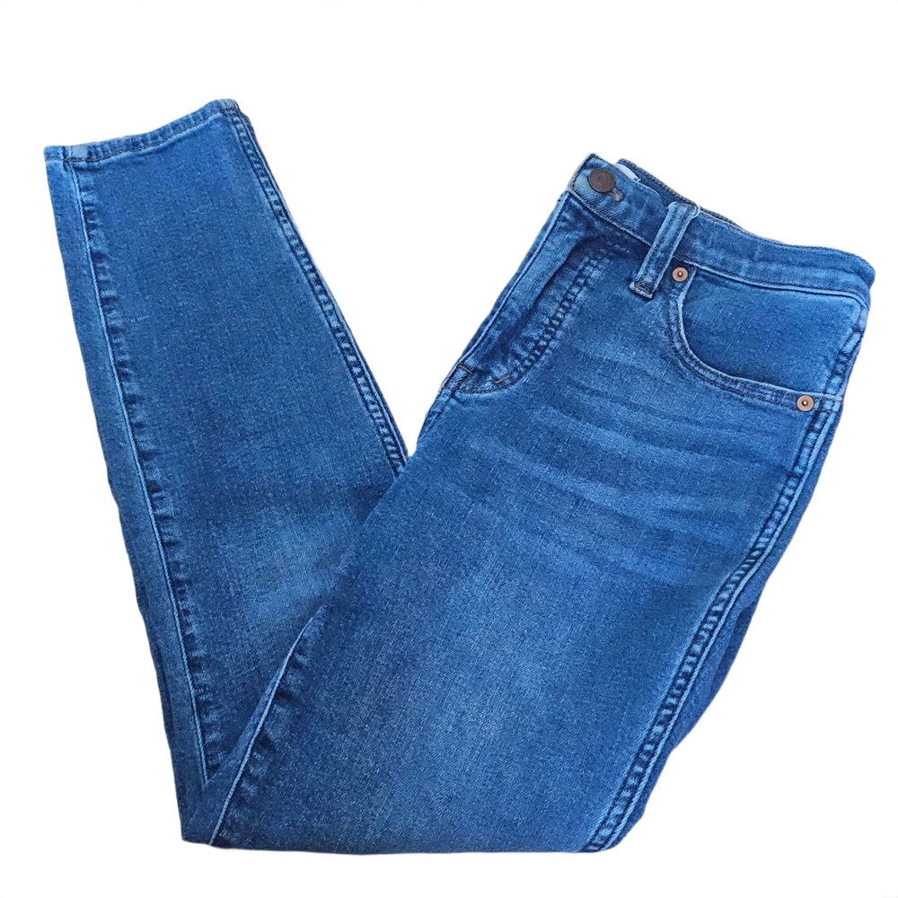 Madewell 10” High Rise Skinny Crop Jeans Size 27 Medium Wash Stretch